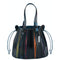 Via Veneta Provoque Fern Ostrich Leg Handbag | Black Multi - iBags.co.za