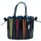 Via Veneta Provoque Fern Ostrich Leg Handbag | Black Multi - iBags.co.za