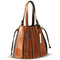 Via Veneta Provoque Fern Ostrich Leg Handbag | Brown - iBags.co.za