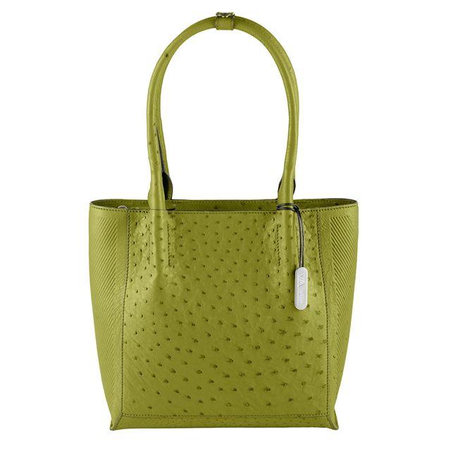 Via Veneta Vada Ostrich Quill Leather Handbag | Lime Green - iBags | South Africa's Best Luggage & Bags