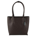 Via Veneta Vada Ostrich Quill Leather Handbag | Nicotine Brown - iBags | South Africa's Best Luggage & Bags