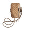 Via Veneta Willow Ostrich Quill Leather Ladies Crossbody Mobile Handbag | Pepper - iBags.co.za