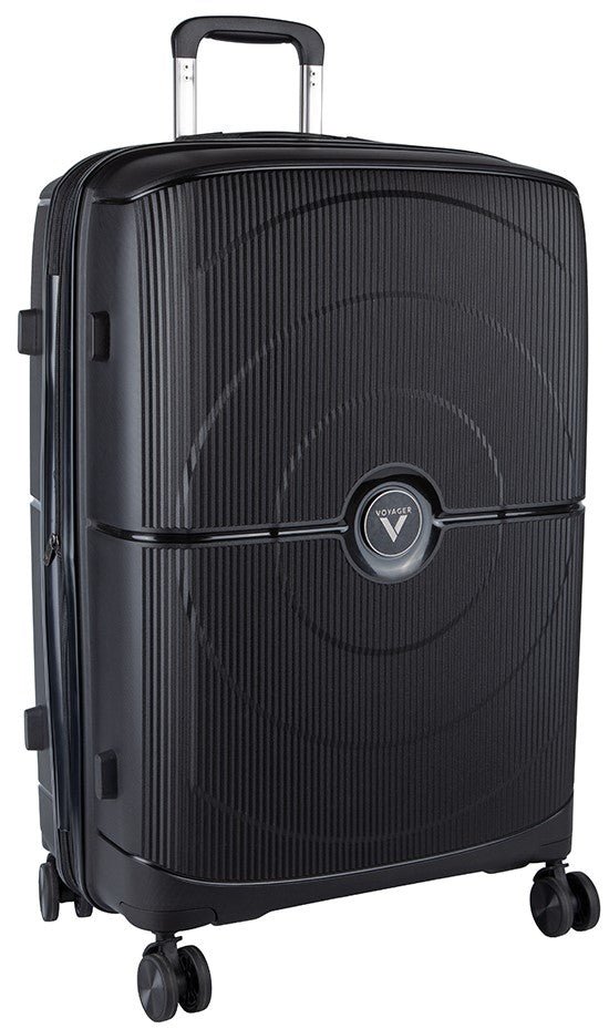 Voyager Aeon Large 4 Wheel Trolley Case | Black - iBags - Luggage & Leather Bags