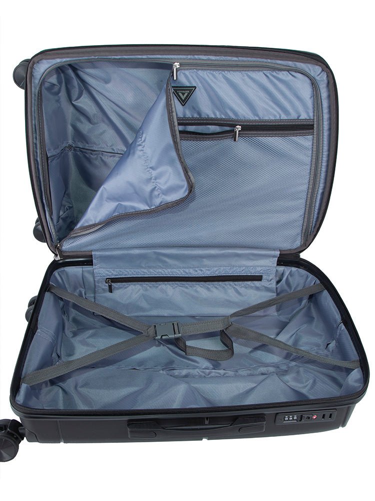 Voyager Aeon Medium 4 Wheel Trolley Case | Black - iBags - Luggage & Leather Bags