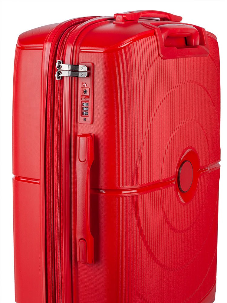 Voyager Aeon Medium 4 Wheel Trolley Case | Red - iBags - Luggage & Leather Bags
