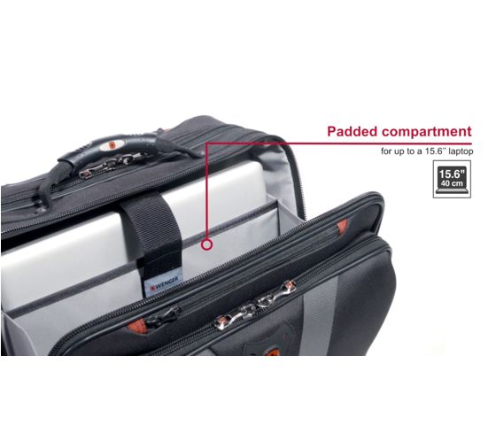 Wenger Granada Laptop Bag with Wheels - iBags - Luggage & Leather Bags