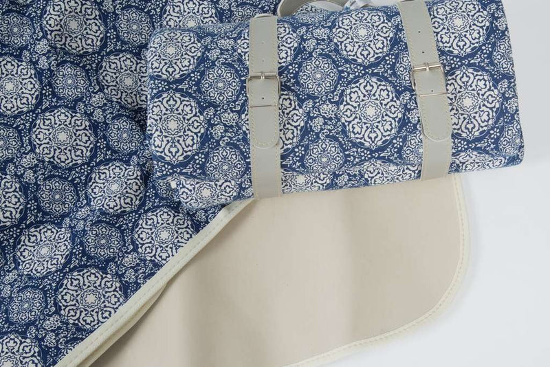 Yuppie Cobalt Blue Picnic/Beach Rug Med - iBags - Luggage & Leather Bags