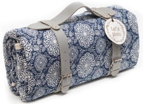 Yuppie Cobalt Blue Picnic/Beach Rug Med - iBags - Luggage & Leather Bags