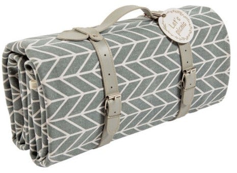 Yuppie French Grey Picnic/Beach Rug Med - iBags - Luggage & Leather Bags