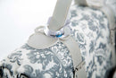 Yuppie Grey Damask Picnic/Beach Rug Med - iBags - Luggage & Leather Bags