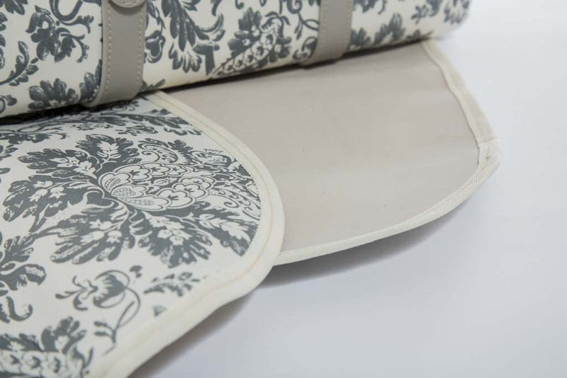 Yuppie Grey Damask Picnic/Beach Rug Med - iBags - Luggage & Leather Bags