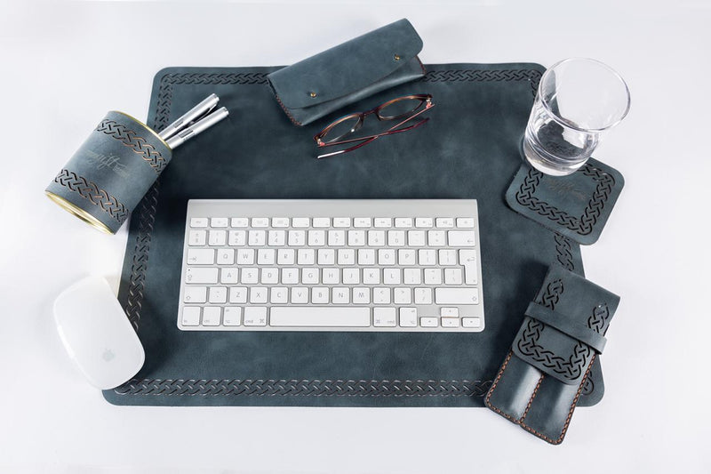 Yuppie Leather Deskpad 7-Pce Set - iBags - Luggage & Leather Bags