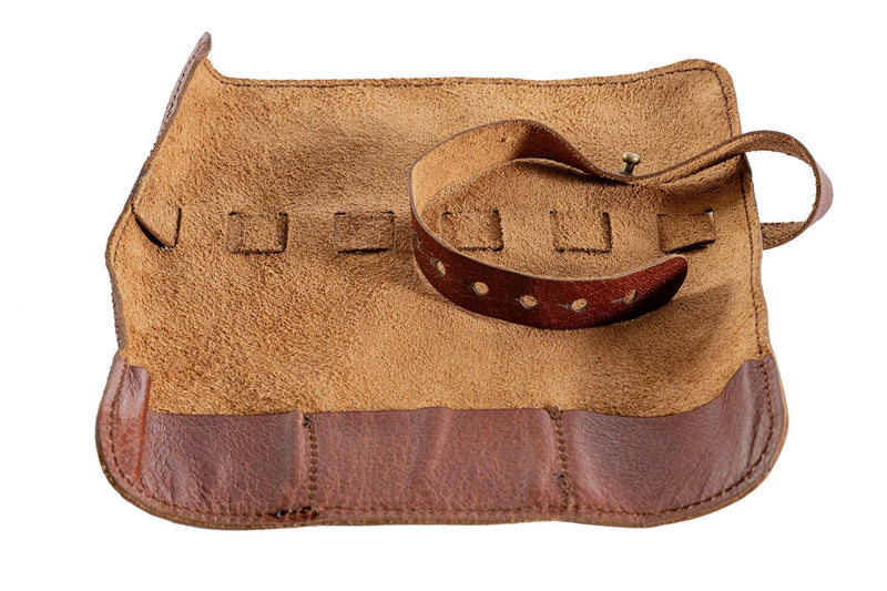 Yuppie Leather Utility Roll-Up Bag | Brown - iBags - Luggage & Leather Bags