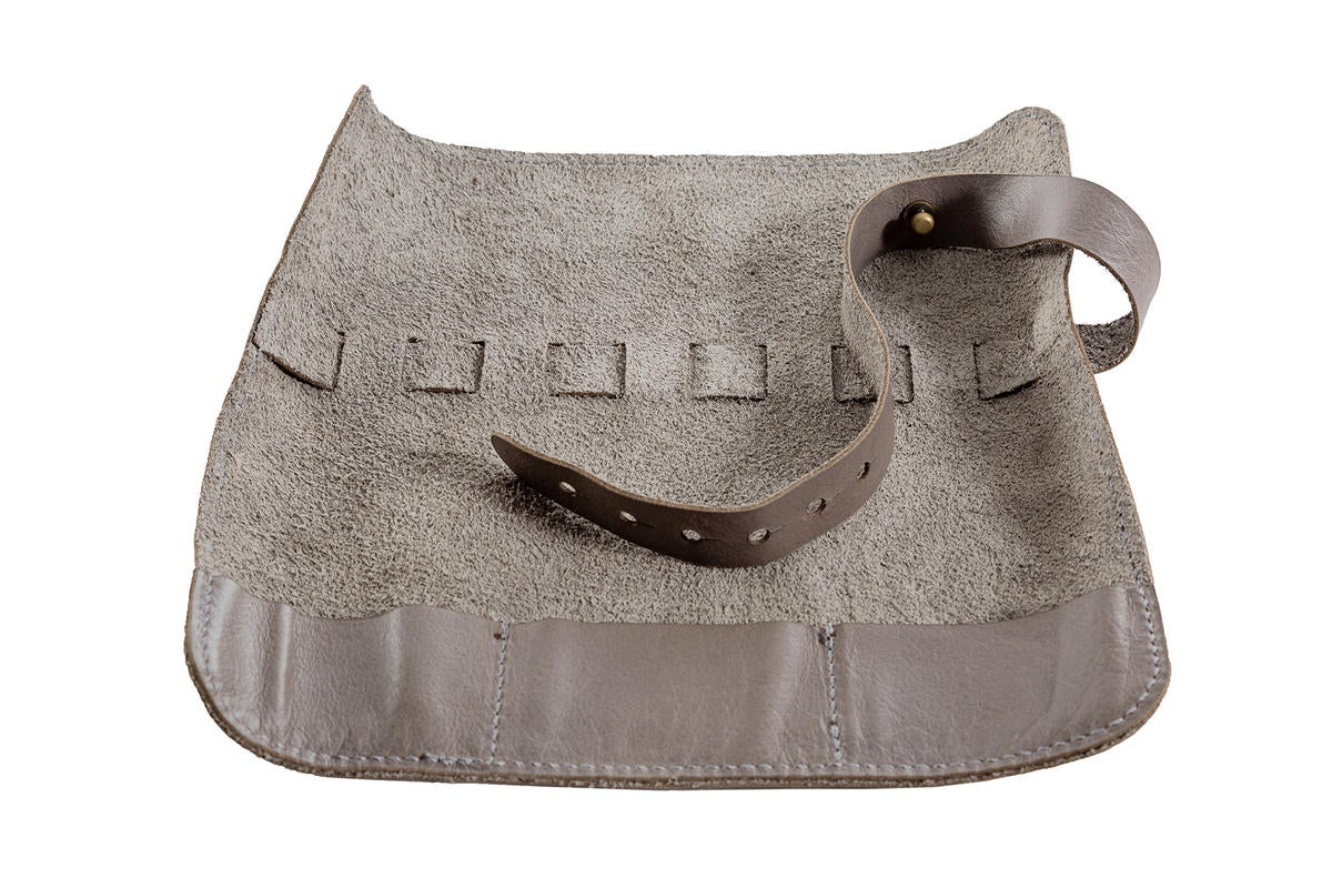 Yuppie Leather Utility Roll-Up Bag | Grey - iBags - Luggage & Leather Bags