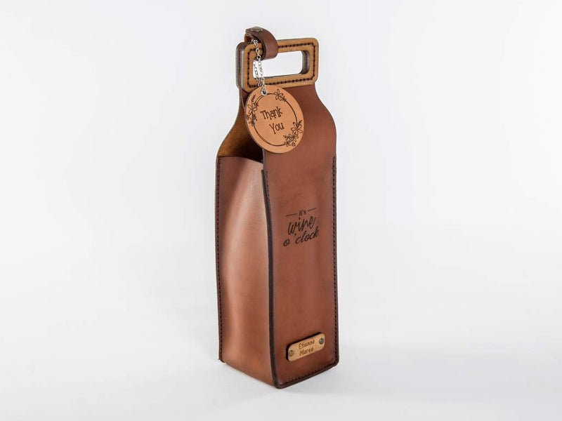 Yuppie Luxury Leather Wine Bag - iBags - Luggage & Leather Bags