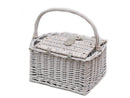 Yuppie Romance Picnic Basket – Grey-Washed Wicker (2 Persons) - iBags - Luggage & Leather Bags